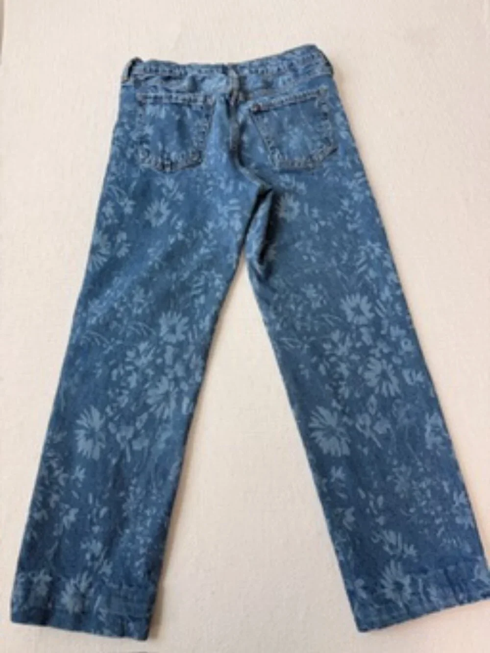 🌼 Gap Kids Floral Print Straight Leg Jeans – Size 14